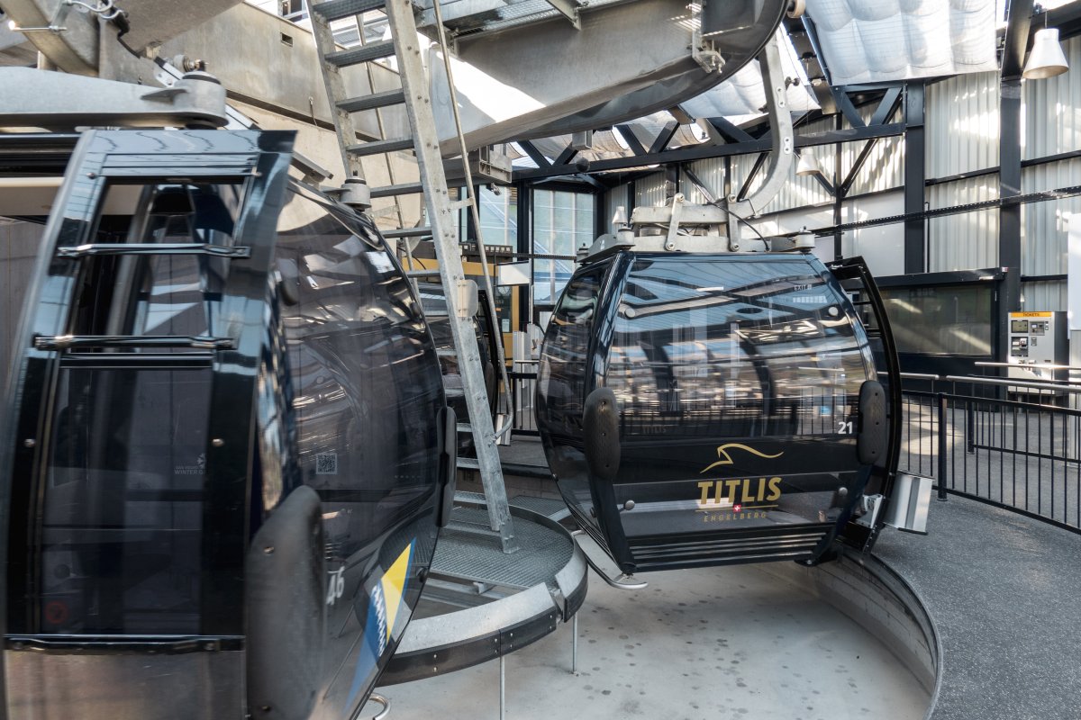 Talstation der Kabinenbahn Engelberg-Trübsee, Oktober 2022