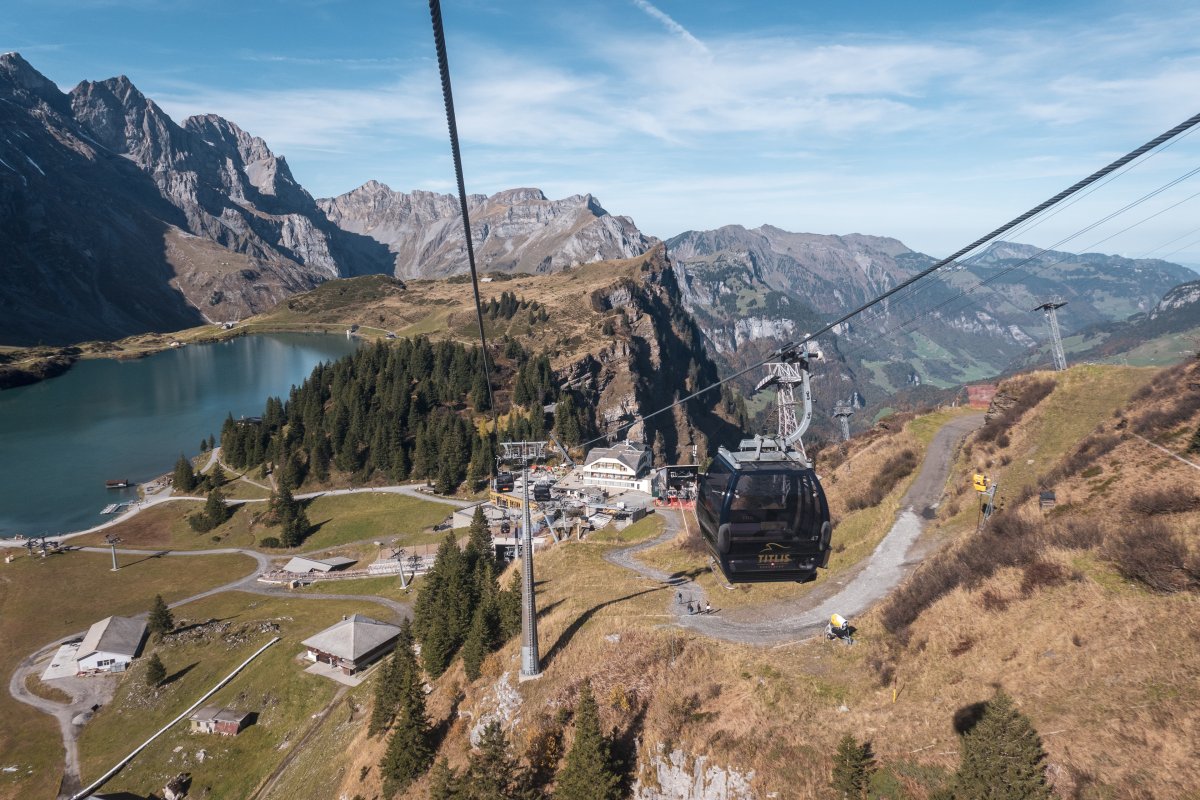 Trübsee mit Seilbahn zum Titlis