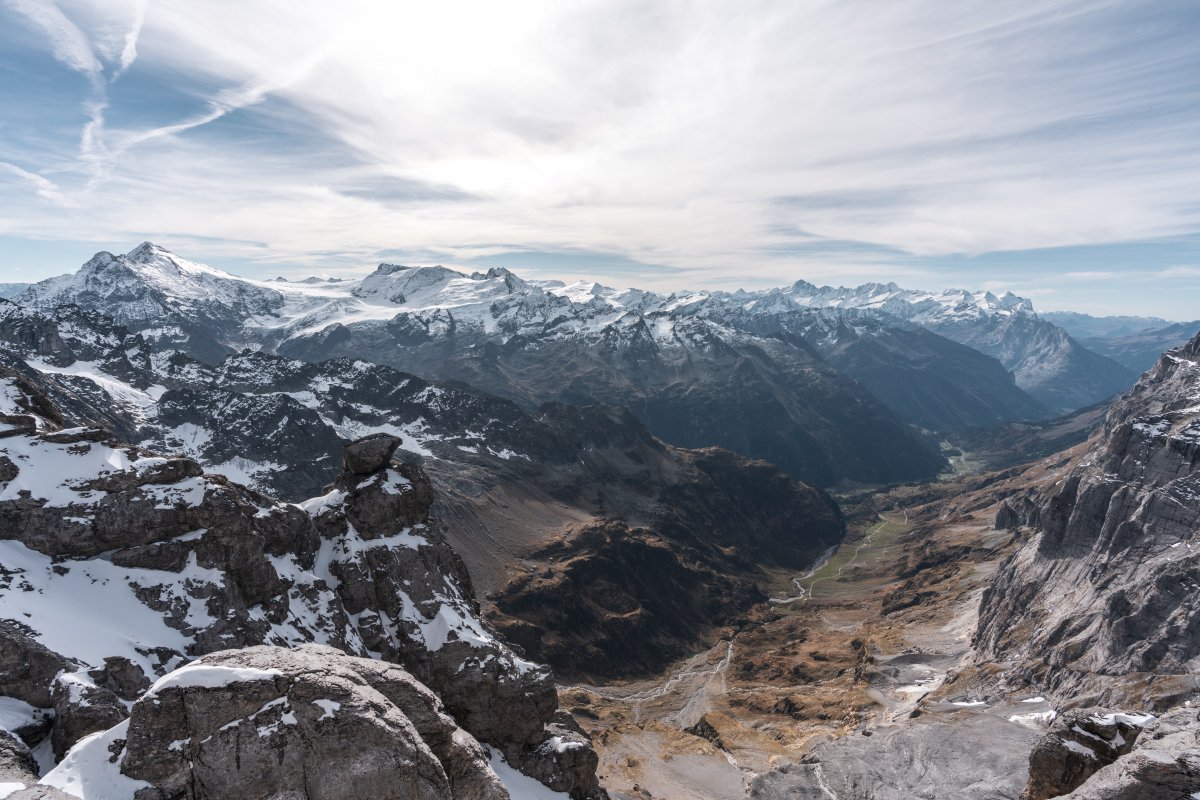 Panorama vom Titlis im Herbst