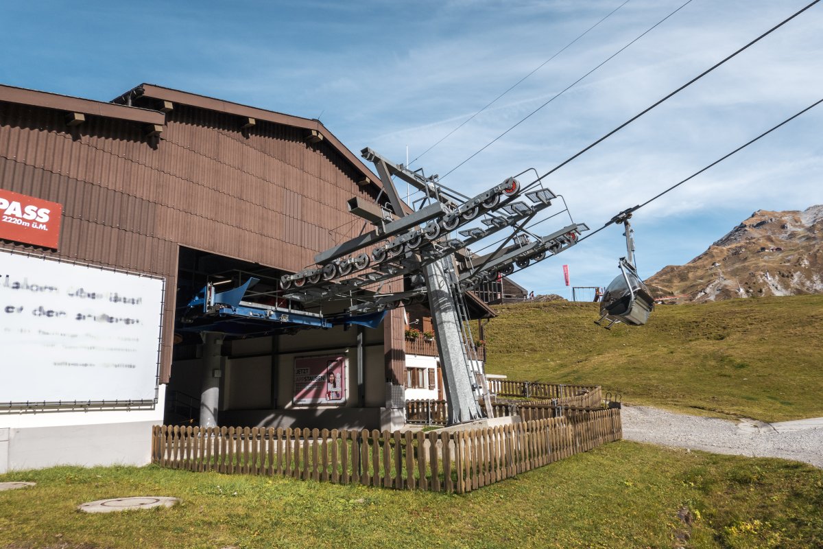 Talstation der Sesselbahn Trübsee-Jochpass, Oktober 2022