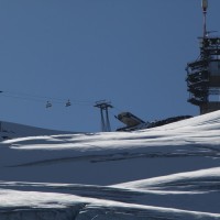Sesselbahn Rotstöckli-Kleintitlis mit dem Titlisgletscher, September 2012