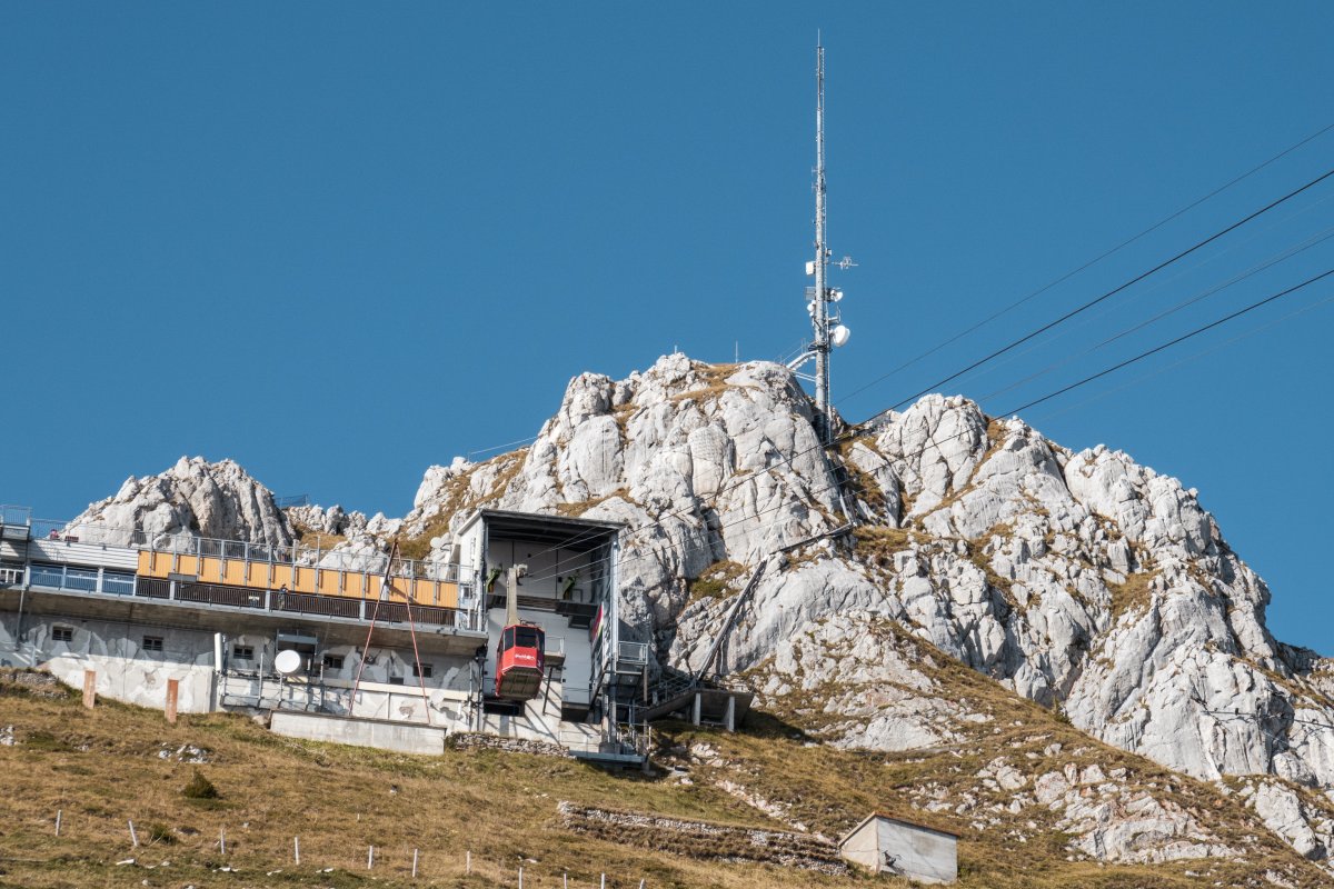 Bergstation der Luftseilbahn Chrindi-Stockhorn, Oktober 2021