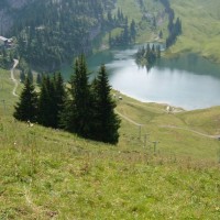 Schlepplift Lasenberg mit Hinterstockensee, Juli 2005