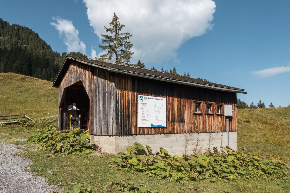 Ehemalige Talstation eines Skilifts am Mattstock