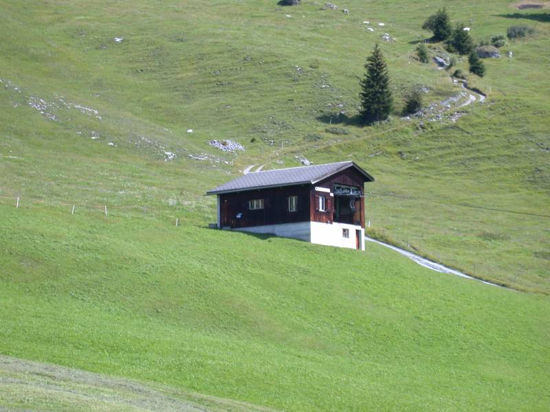 Bergstation des Schlepplift Spaligna, August 2005