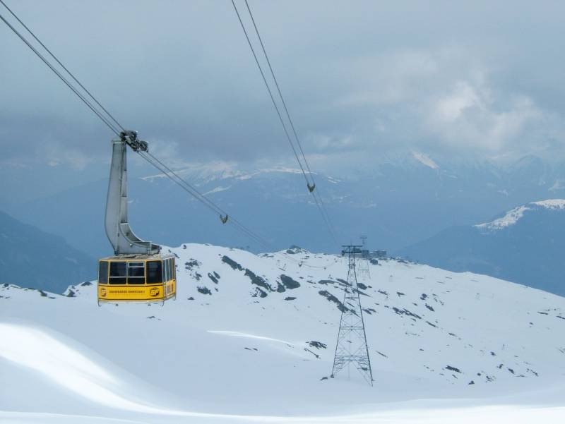 Luftseilbahn Crap Sogn Gion-Crap Masegn, April 2006