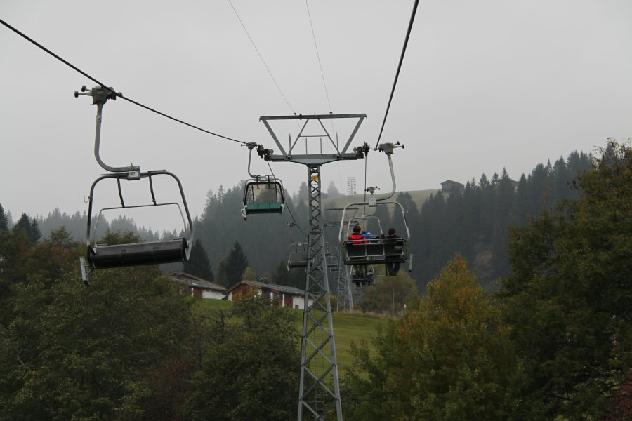 Fahrt mit der Sesselbahn Flims-Foppa, Oktober 2010