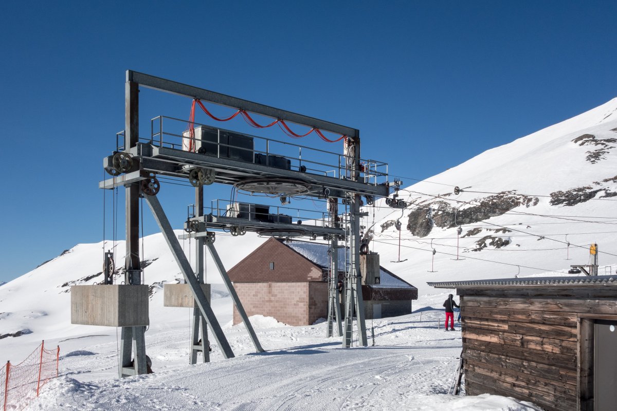 Talstationen der Schlepplifte Vorabgletscher, Februar 2019