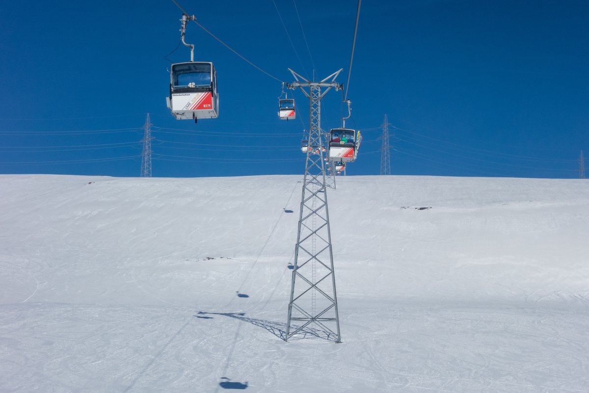 Kabinenbahn Crap Masegn-Fuorcla-Vorab, Februar 2019