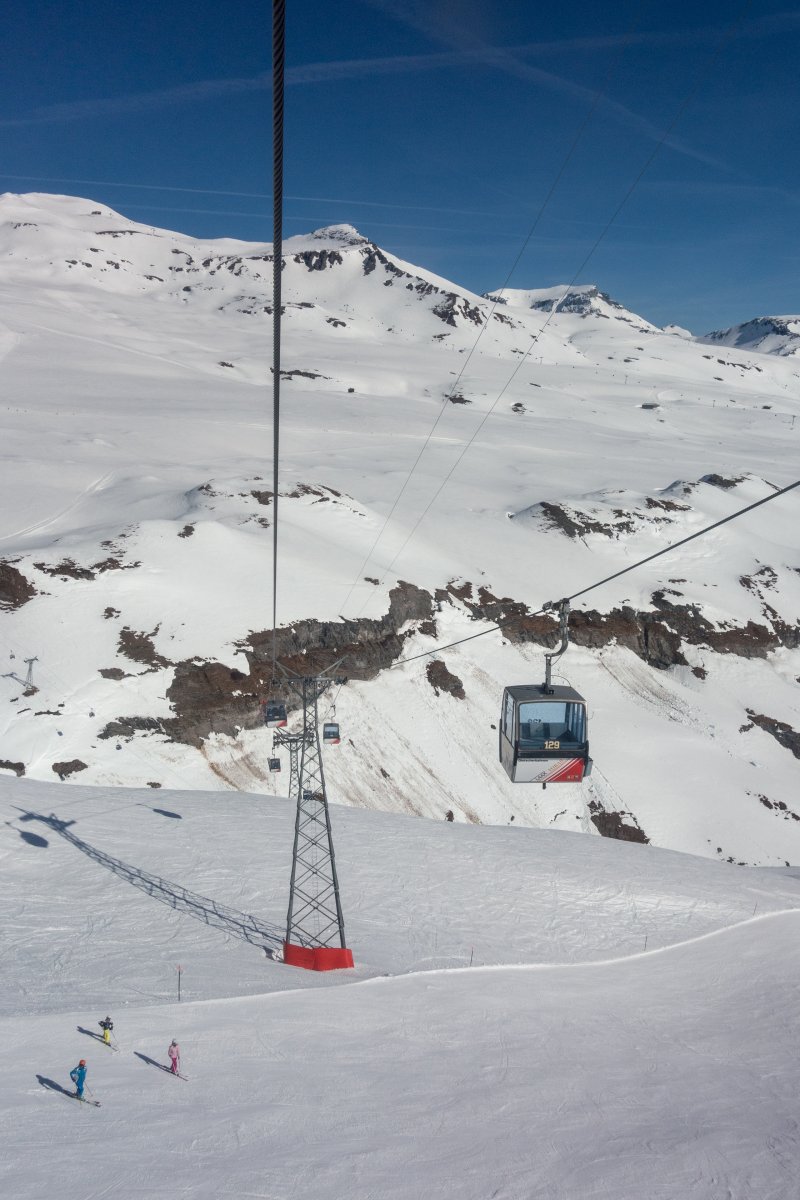 Kabinenbahn Crap Masegn-Fuorcla-Vorab, Februar 2019