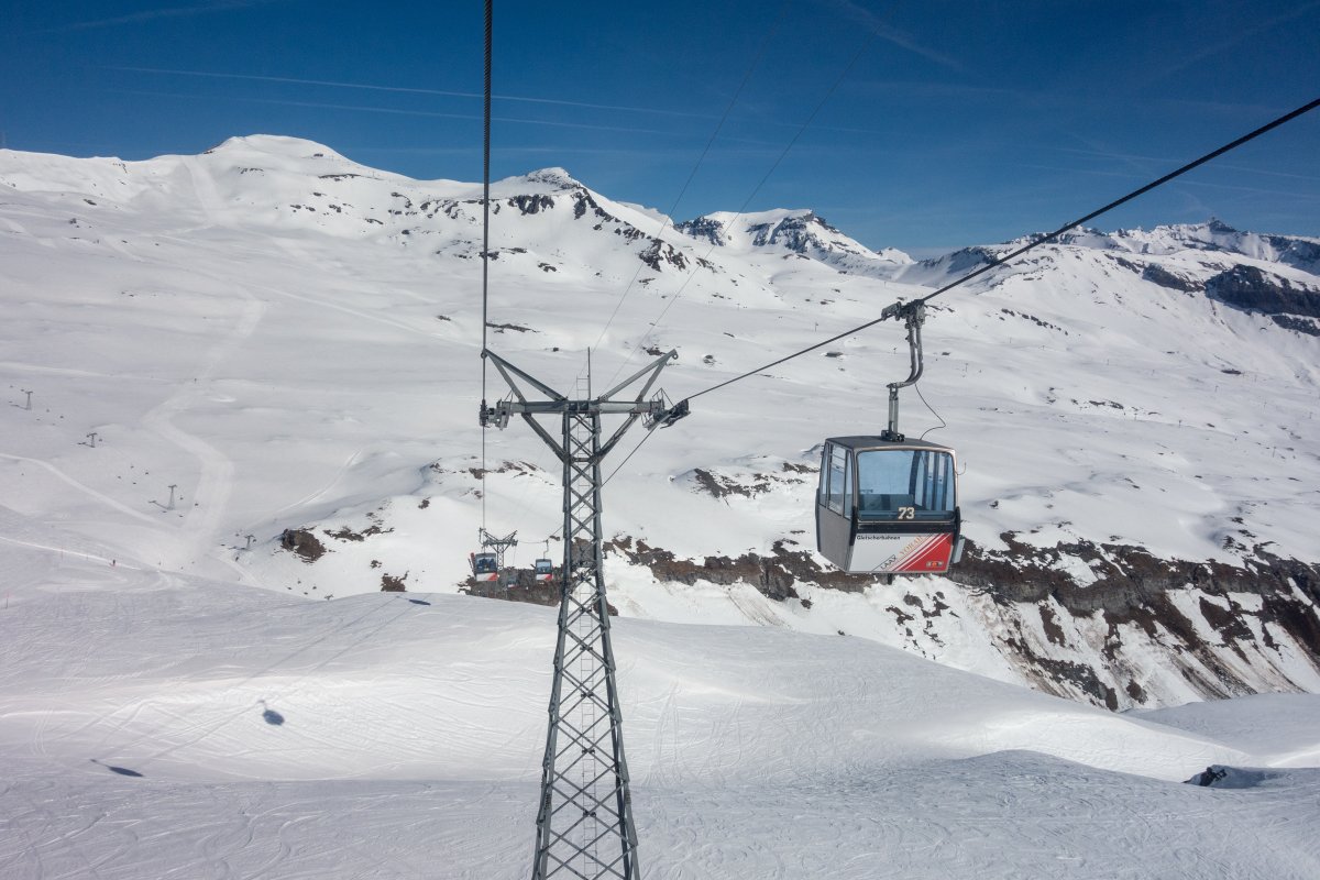 Kabinenbahn Crap Masegn-Fuorcla-Vorab, Februar 2019