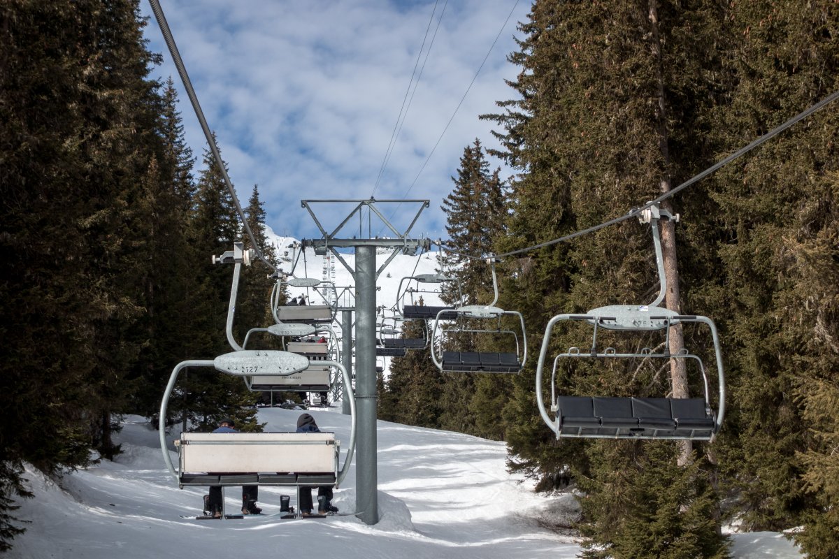 Sesselbahn Curnius-Crap Sogn Gion, Februar 2019