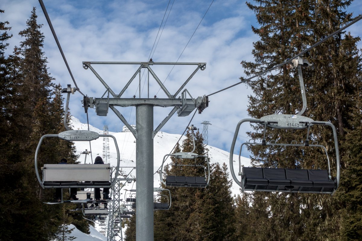 Sesselbahn Curnius-Crap Sogn Gion, Februar 2019