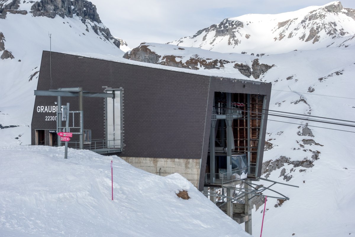 Bergstation der Luftseilbahn Startgels-Grauberg, Februar 2019