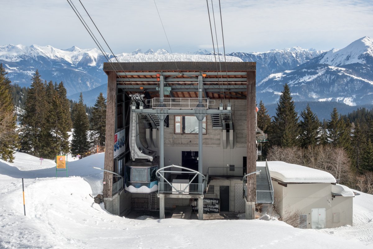 Talstation der Luftseilbahn Startgels-Grauberg, Februar 2019