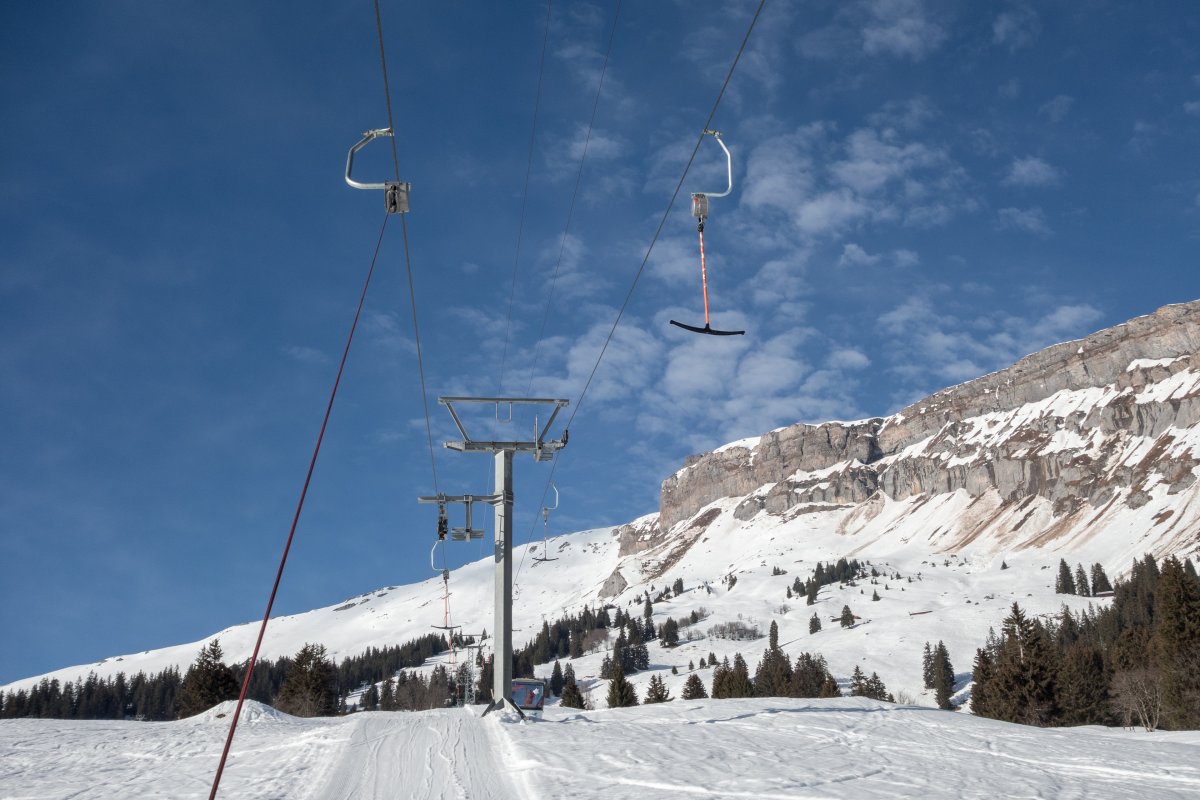 Schlepplift Spaligna-Cavreinas, Februar 2019