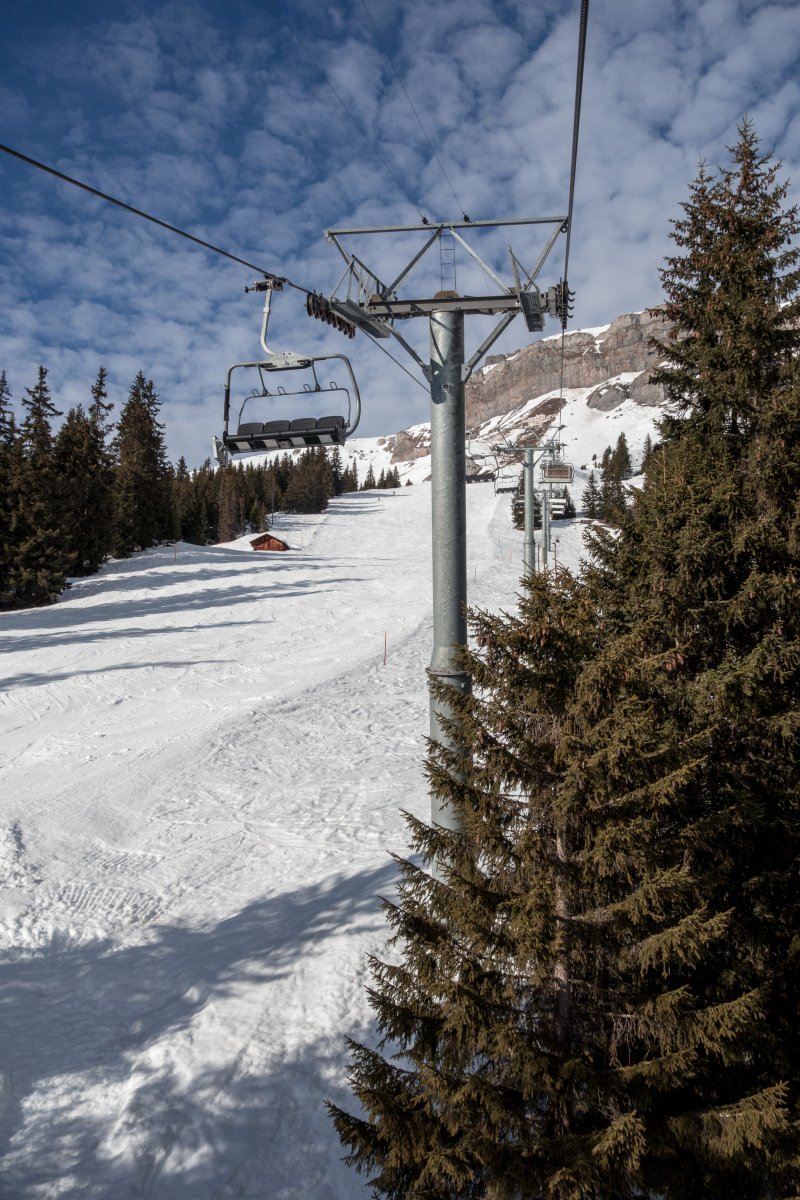 Sesselbahn Foppa-Naraus, Februar 2019