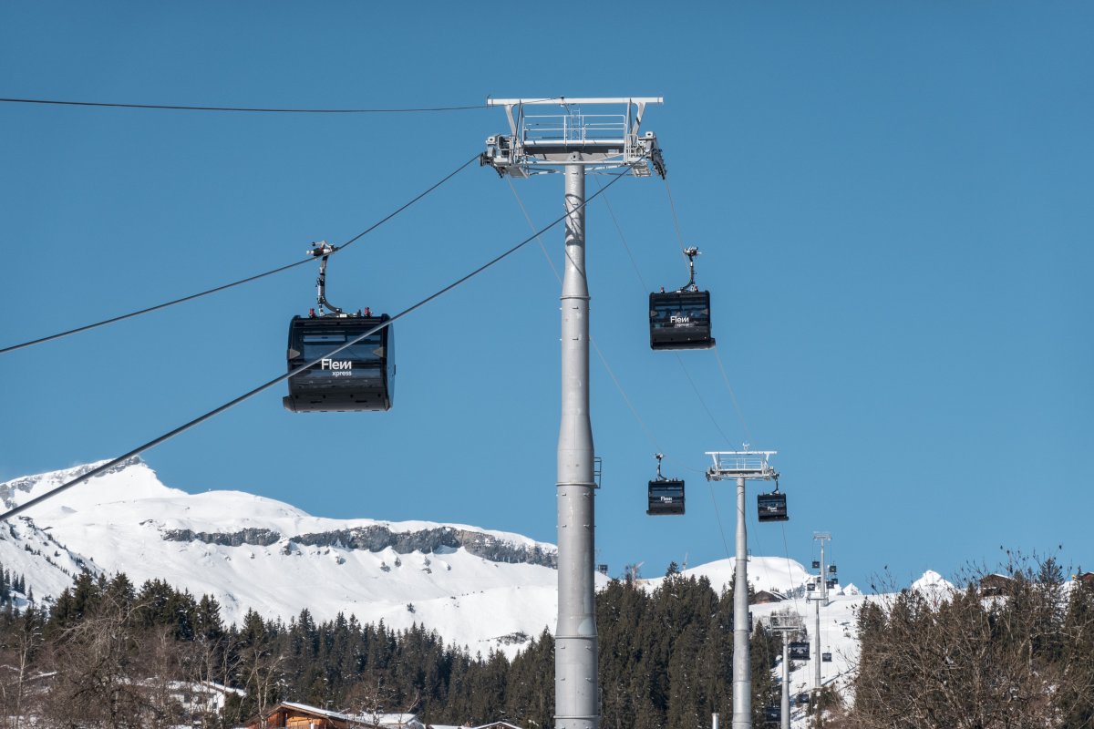 Erste Sektion des FlemXpress von Flims nach Foppa