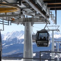 Kabinenbahn Scansinas-Nagens, April 2010