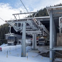 Talstation der Kabinenbahn Plaun-Scansinas, Februar 2019