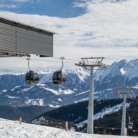 Bergstation der Kabinenbahn Plaun-Scansinas, Februar 2019