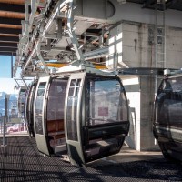 Bergstation der Kabinenbahn Scansinas-Nagens, Februar 2019