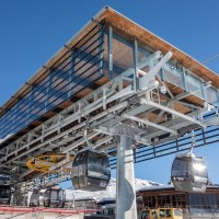 Bergstation der Kabinenbahn Scansinas-Nagens, Februar 2019