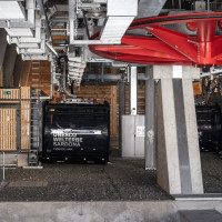 Bergstation der Kabinenbahn Segnes-Nagens Sura, Dezember 2025