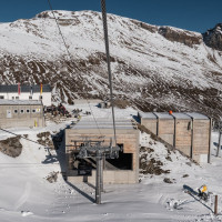 Talstation der Kabinenbahn Segnes-Nagens Sura, Dezember 2025