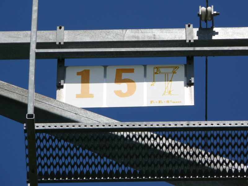 Zulässige Krafteinwirkung auf den Anhebebock der Kabinenbahn Prodalp, Juli 2008