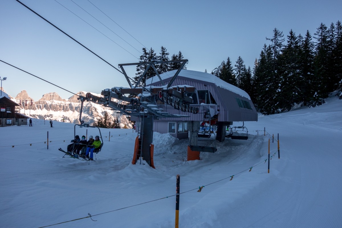 Sesselbahn Chrüz-Stelli, Dezember 2017