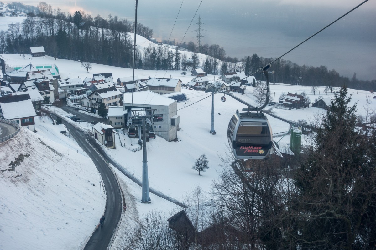Kabinenbahn Oberterzen-Tannenbodenalp, Dezember 2017