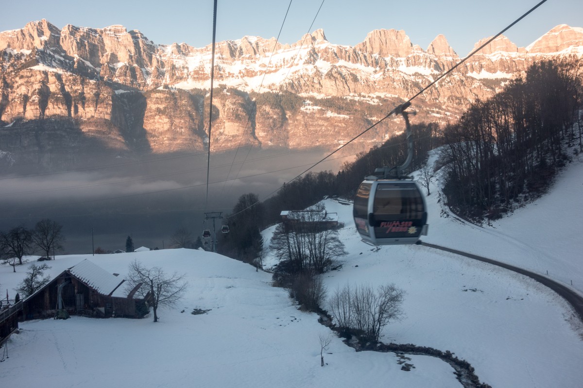 Kabinenbahn Unterterzen-Oberterzen, Dezember 2017