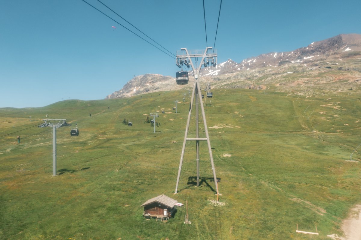 Kabinenbahn Grandes Rousses, Juli 2021