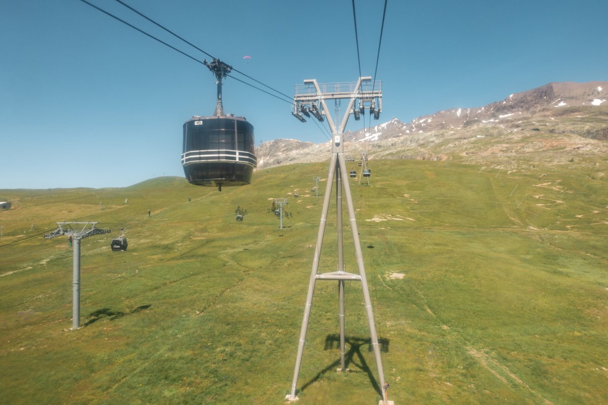 Kabinenbahn Grandes Rousses, Juli 2021