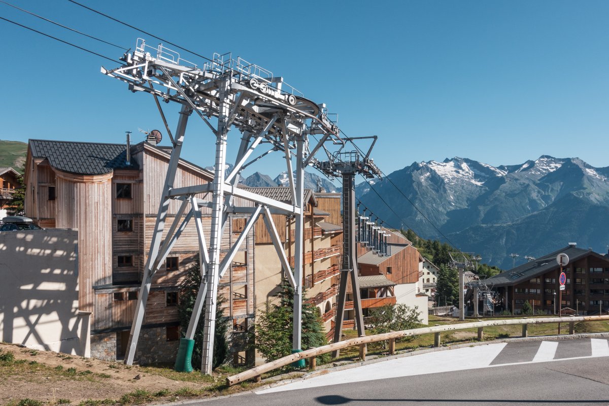 Korblift Télécentre in Alpe d'Huez, Juli 2021