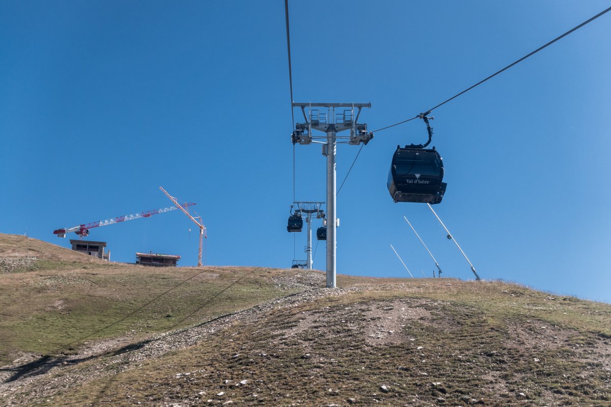 Kabinenbahn Val d'Isère-Solaise, August 2018