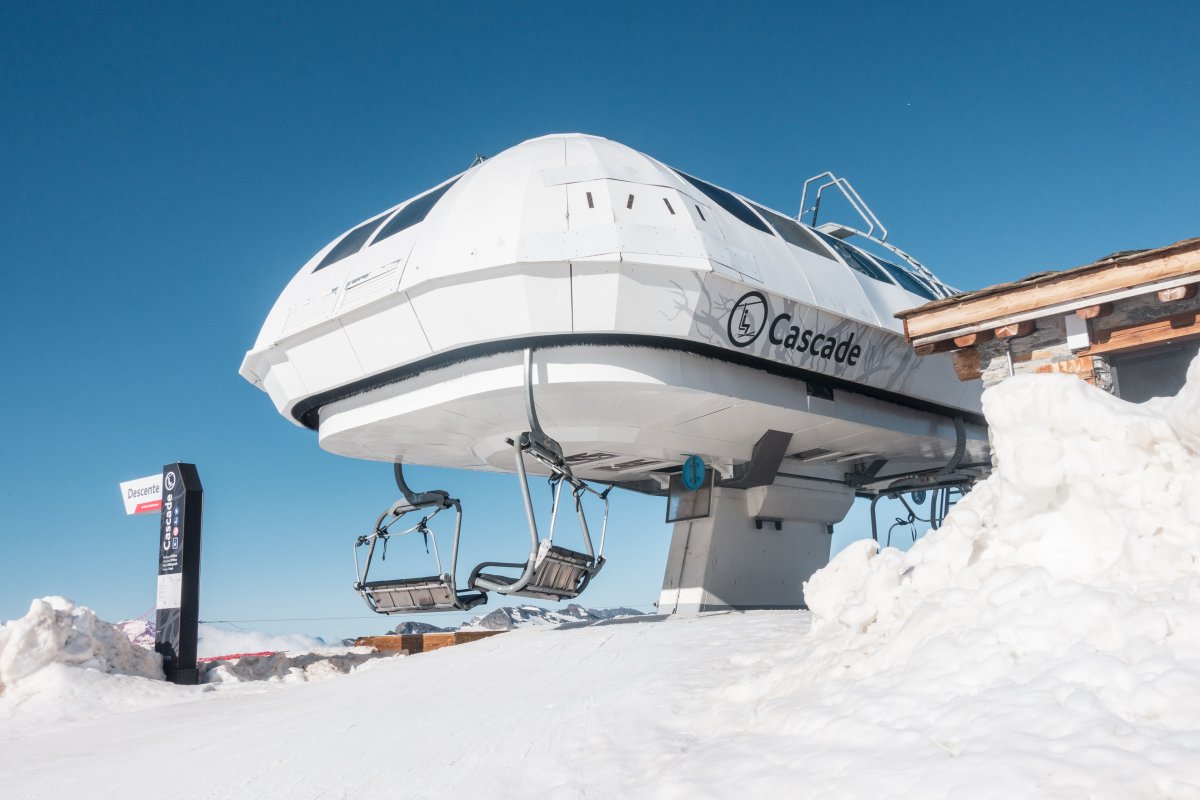 Bergstation der Sesselbahn Cascade, Juli 2021