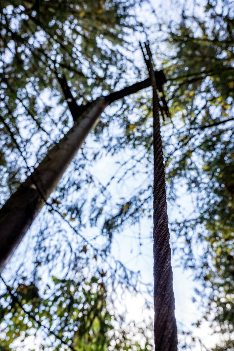 Stillgelegter Schlepplift am Tête du Costet in Gérardmer, November 2021