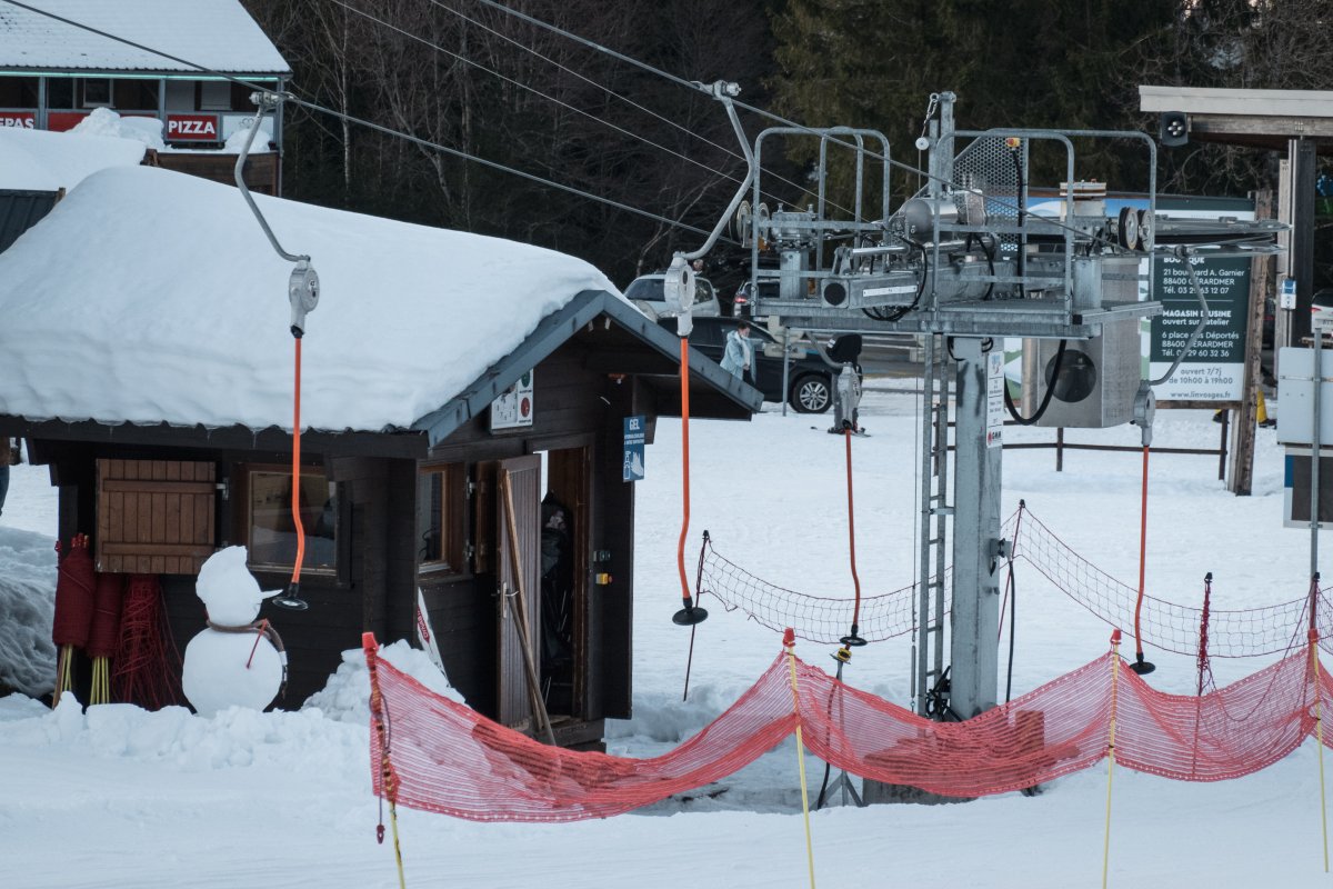 Talstation des Schlepplifts Petite Mauselaine, Dezember 2021