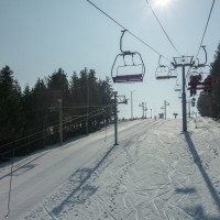 Sesselbahn und Schlepplifte Grand Haut, März 2015