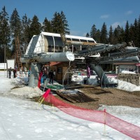 Talstation der Sesselbahn Tête de Grouvelin, März 2015