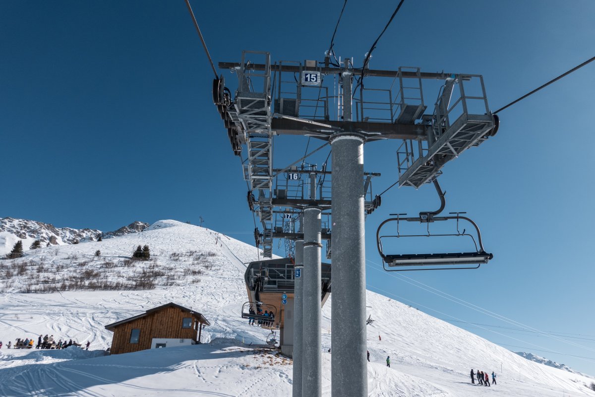 Sesselbahn Soleil Rouge, Februar 2025