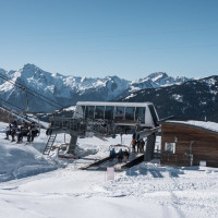 Talstation der Sesselbahn Soleil Rouge, Februar 2025