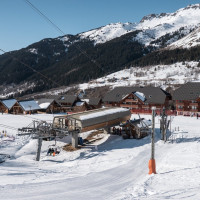 Talstation der Sesselbahn Marquis, Februar 2025