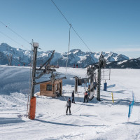 Talstation des Schlepplifts Le Schuss, Februar 2025