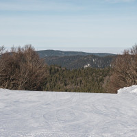 Abfahrt an der Sesselbahn Chitelet, Dezember 2021