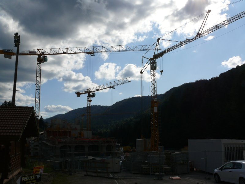 Baustelle in La Bresse, Juli 2009