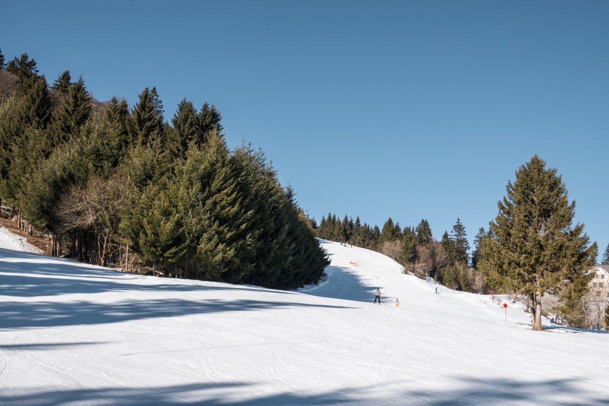 Abfahrten am Schlepplift Lac Blanc