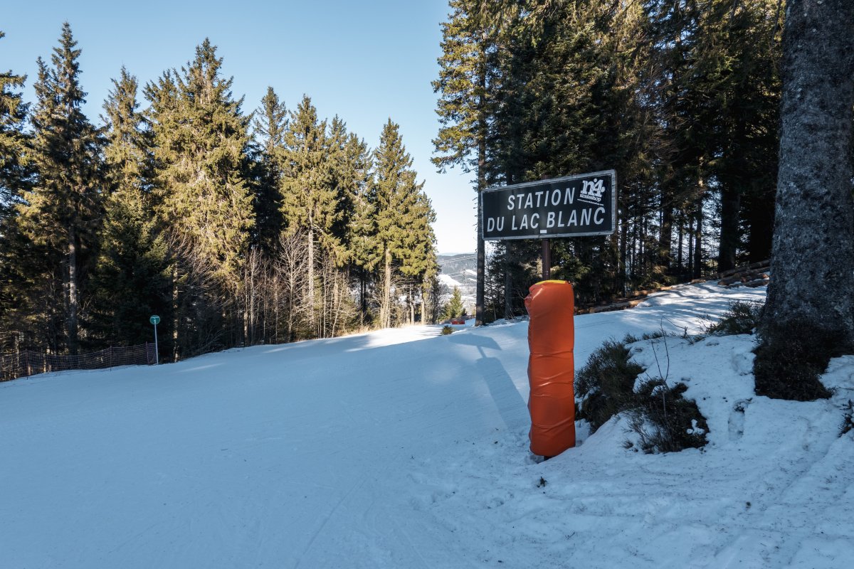 Skifahren im Skigebiet Lac Blanc in den Vogesen